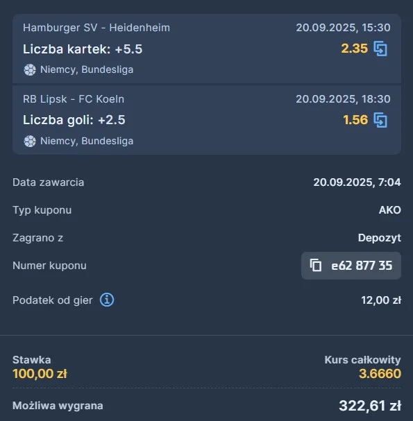 Kupon AKO Bundesliga