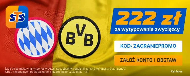 Promocja STS na mecz Bayern Monachium - Borussia Dortmund