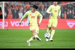 Pedri-w starciu-Hiszpania-kontra-Holandia-w-Lidze-Narodow-2025-foto-Alamy