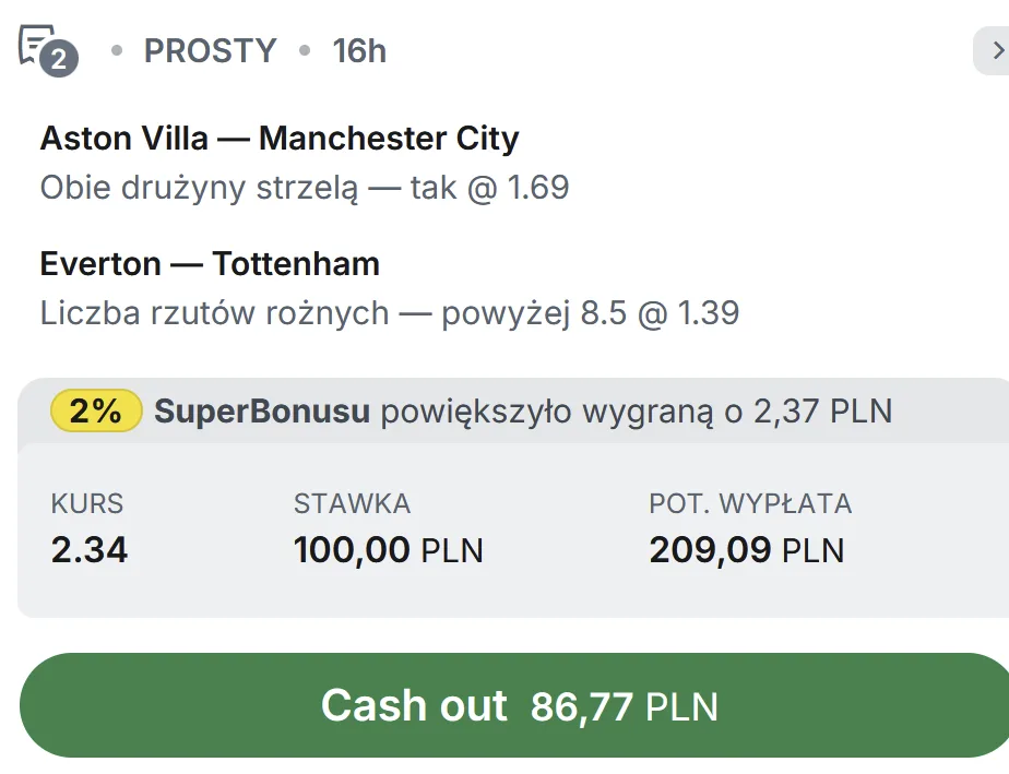 propozycja kuponu Superbet
