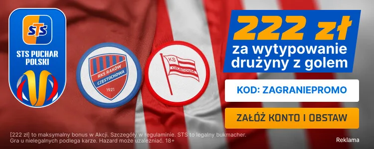Promocja STS na mecz Raków Częstochowa - Cracovia