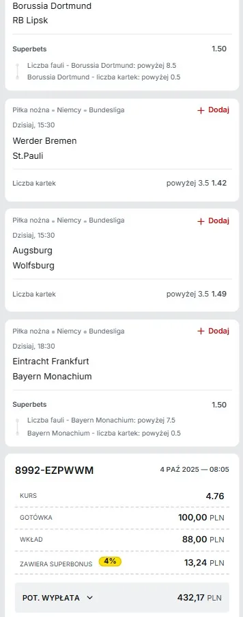 04.10. Superbet Bundesliga