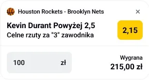 Kupon NBA w Betclic