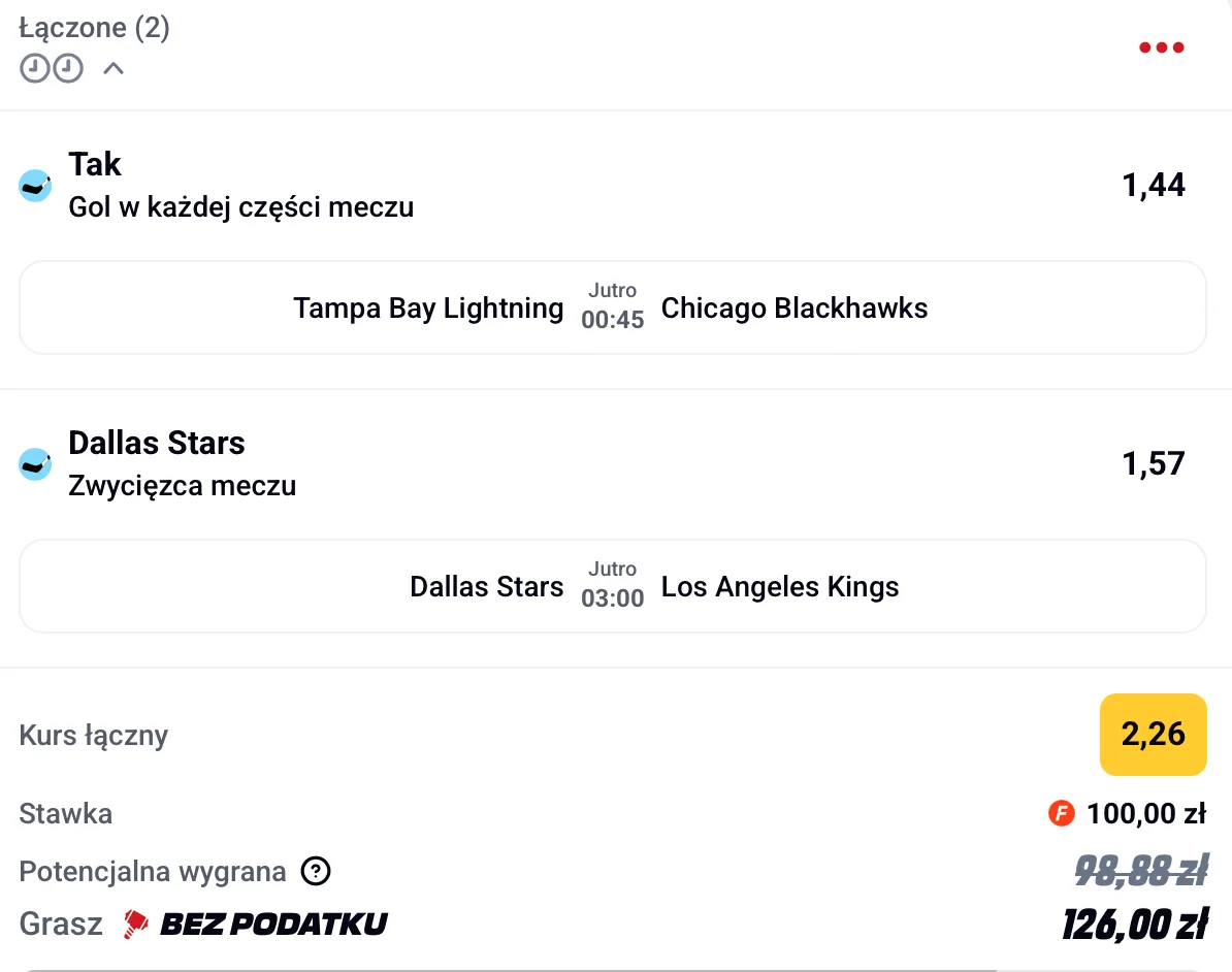 kupon betclic nhl