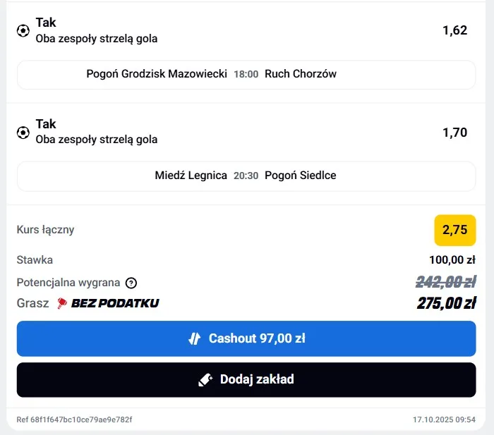 Kupon Betclic pilka