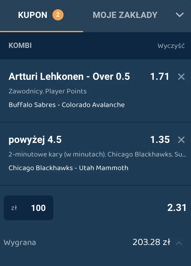 kupon lebull nhl