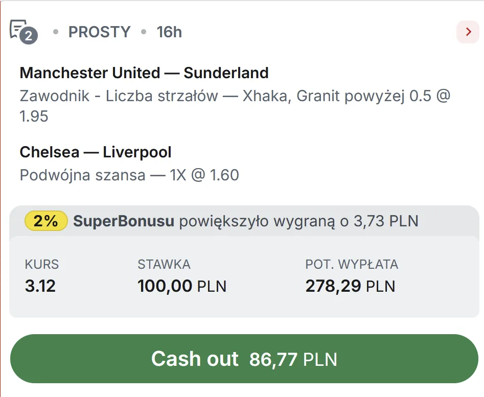 propozycja kuponu Superbet