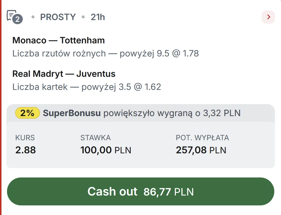 propozycja kuponu Superbet