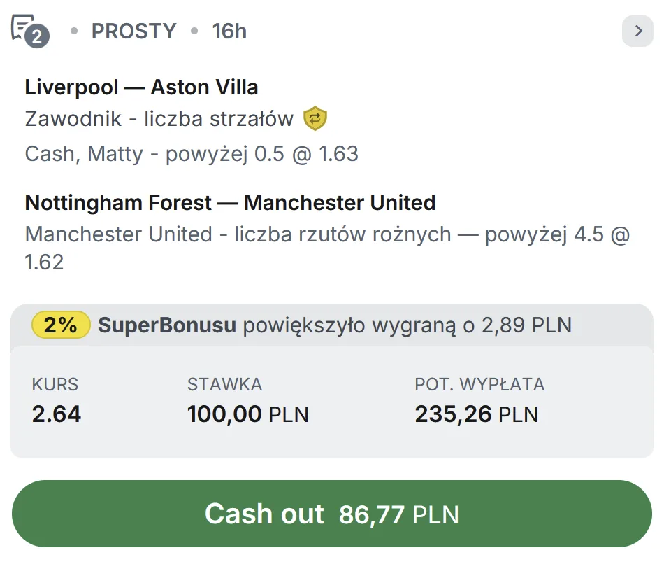 propozycja kuponu Superbet