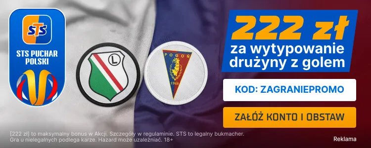 Promocja STS na mecz Legia Warszawa - Pogoń Szczecin