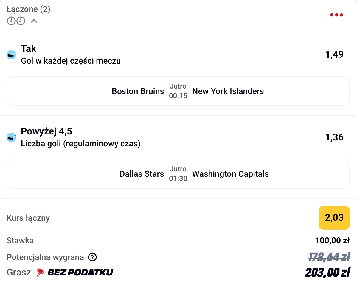kupon betclic nhl