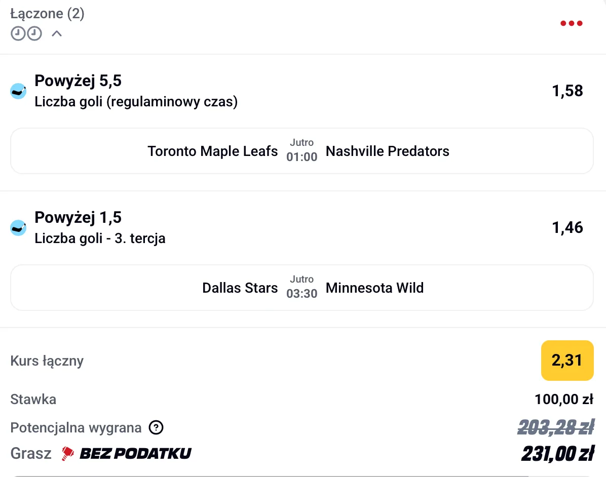 kupon betclic nhl