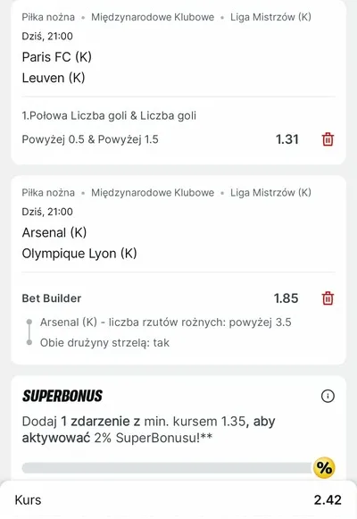 Kupon Superbet Zagranie