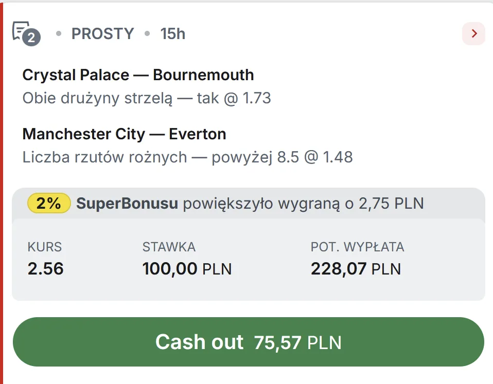 propozycja kuponu Superbet