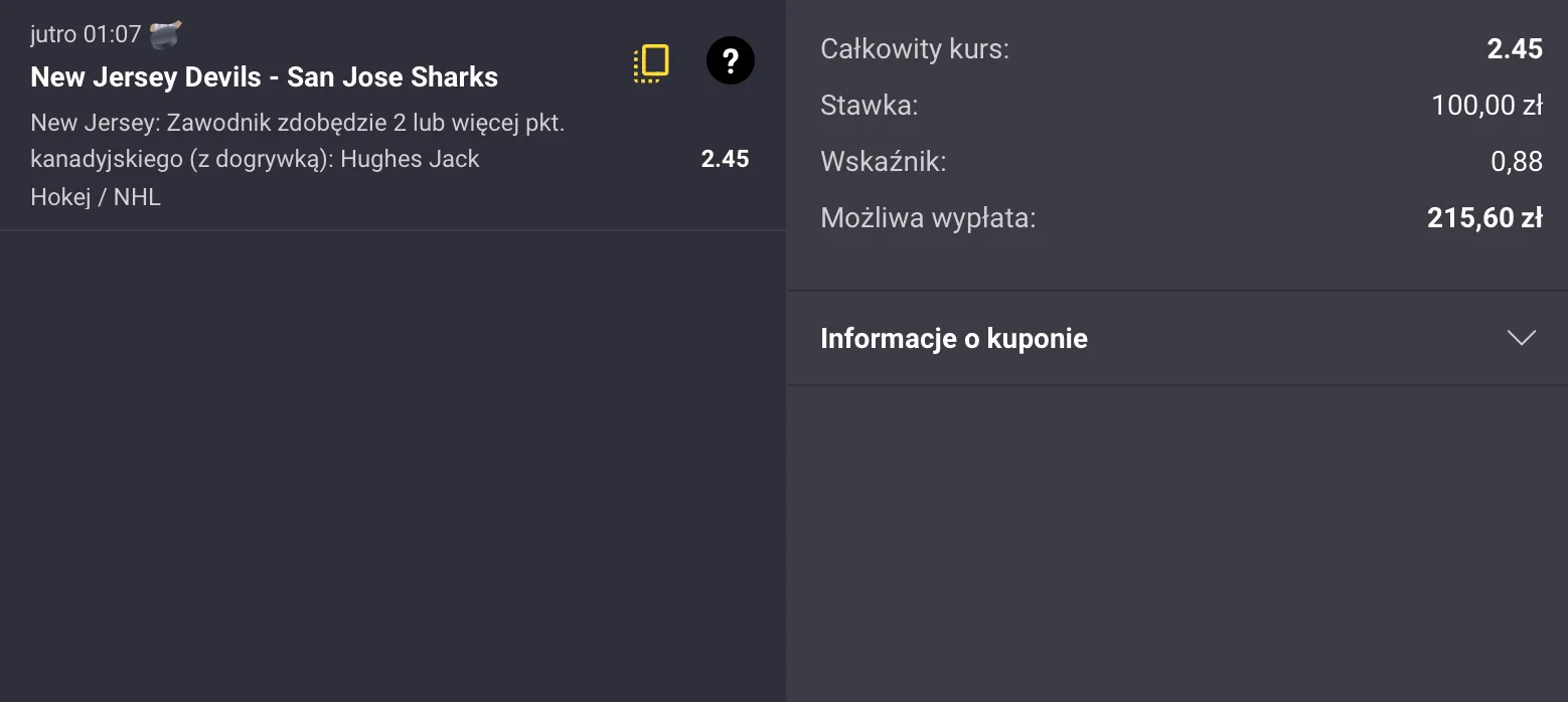kupon fortuna nhl