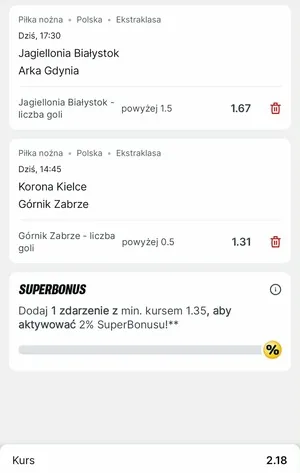 Kupon Superbet Zagranie