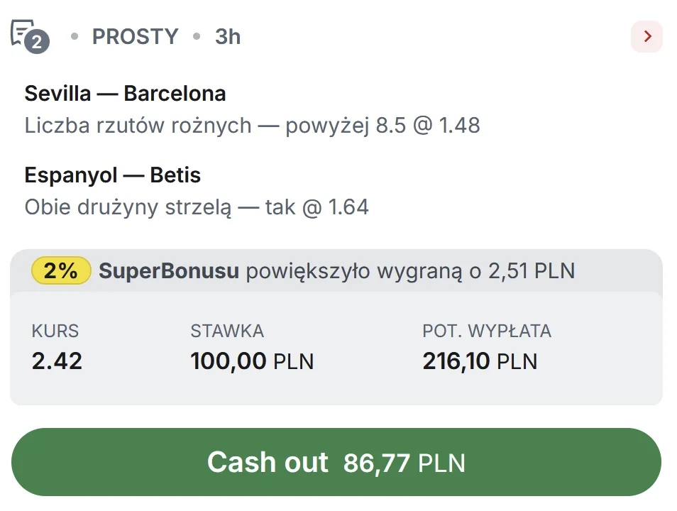 propozycja kuponu Superbet