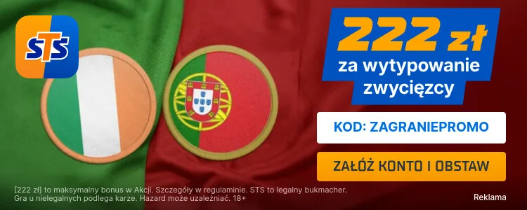 Promocja STS na mecz Irlandia - Portugalia