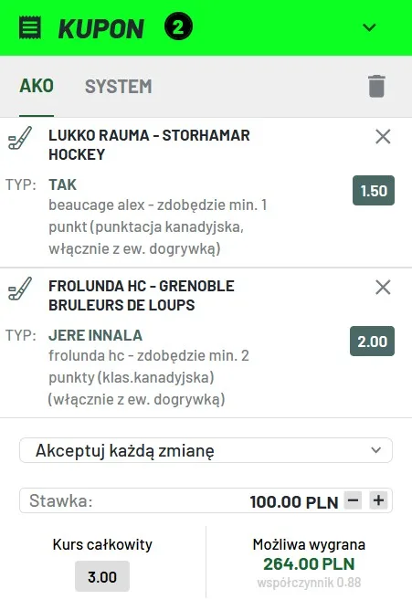 Kanadyjka 18.11. TOTALBET