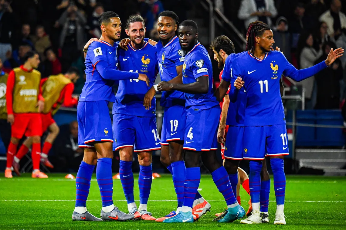 Piłkarze Francji vs Azerbejdżan