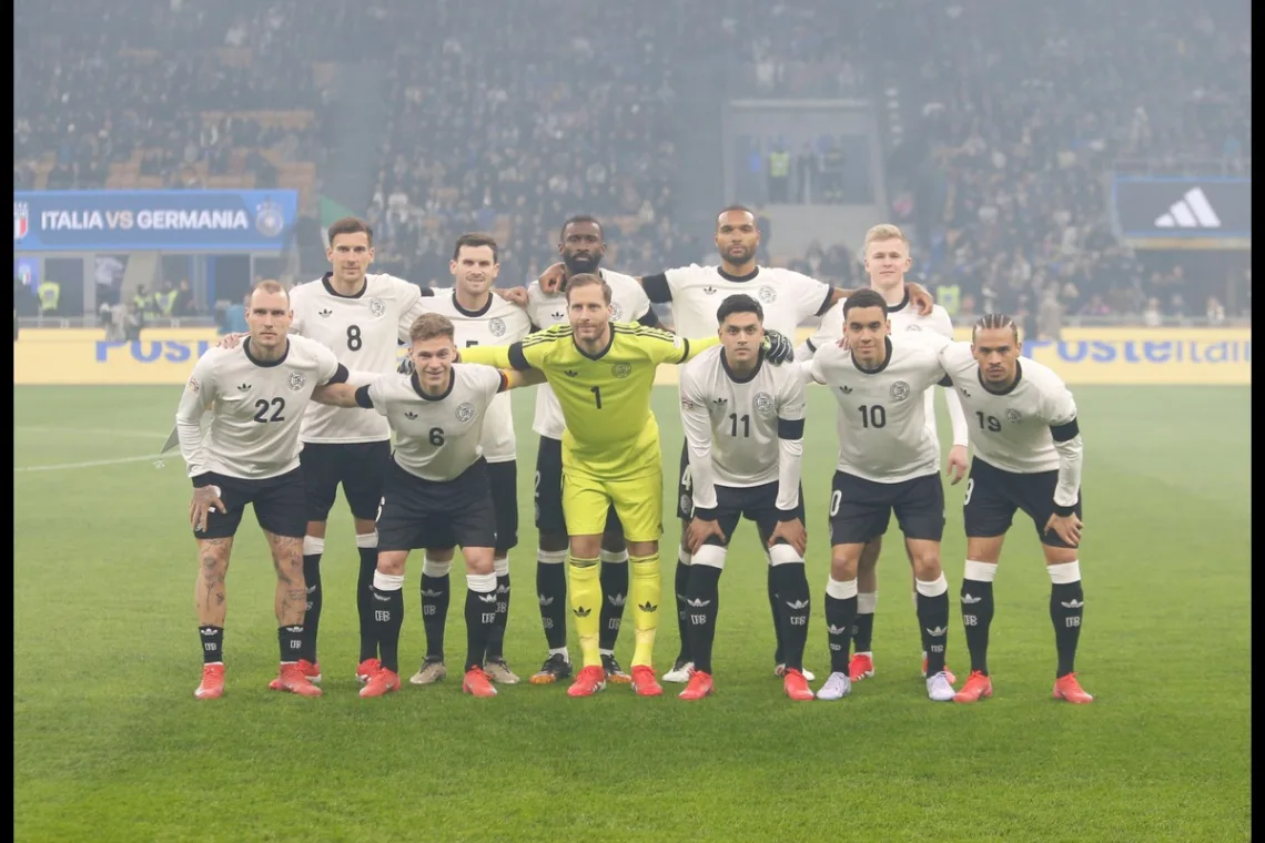 Drużyna Niemiec przed meczem