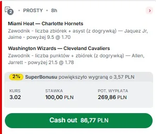 Kupon NBA w Superbet w dniu 07.11.2025