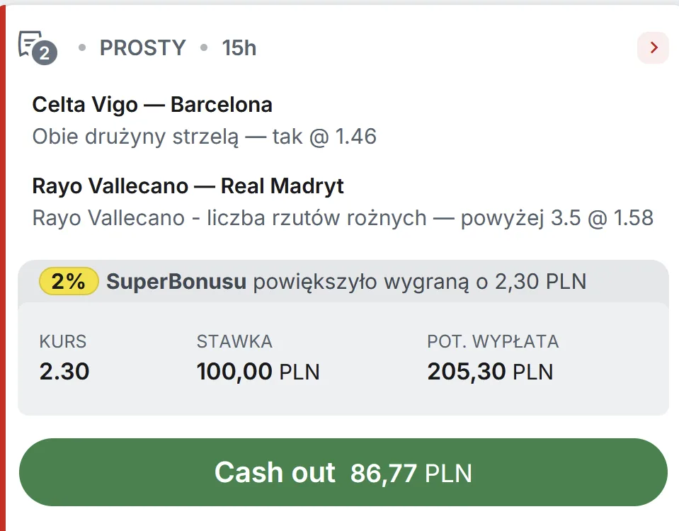 propozycja kuponu Superbet