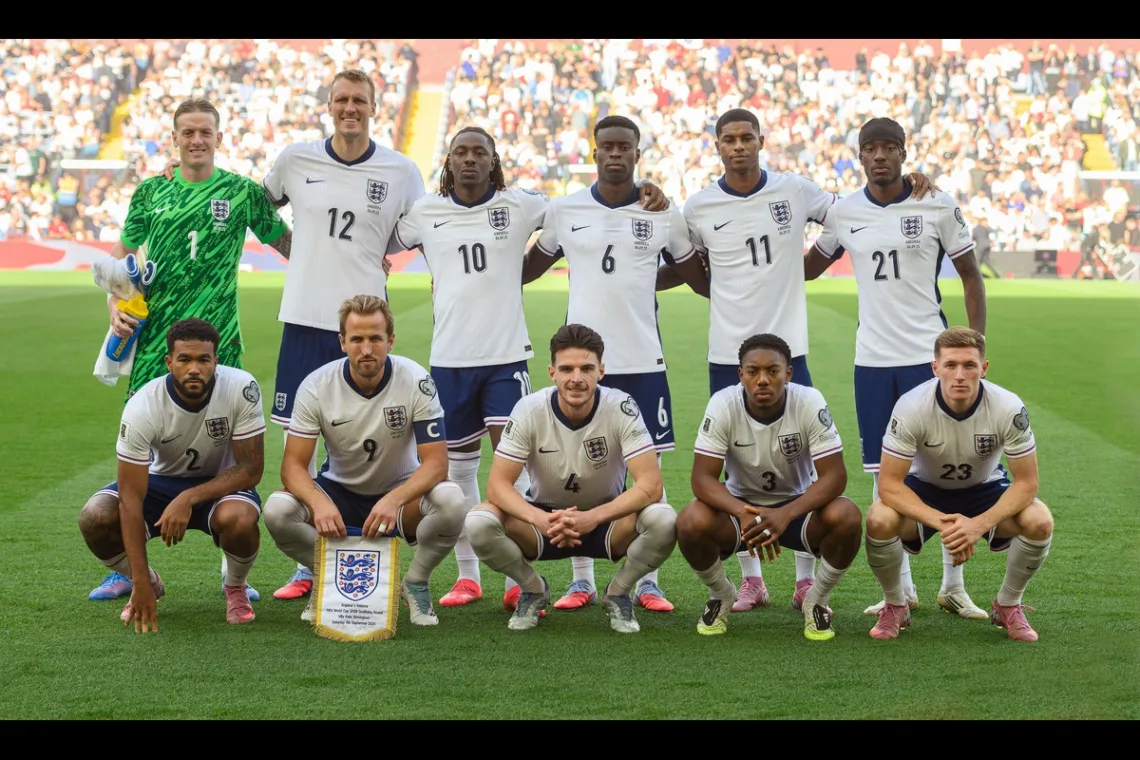 Drużyna Anglii podczas meczu