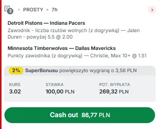Kupon NBA w Superbet w dniu 17.11.2025