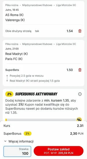 Kupon Superbet Zagranie