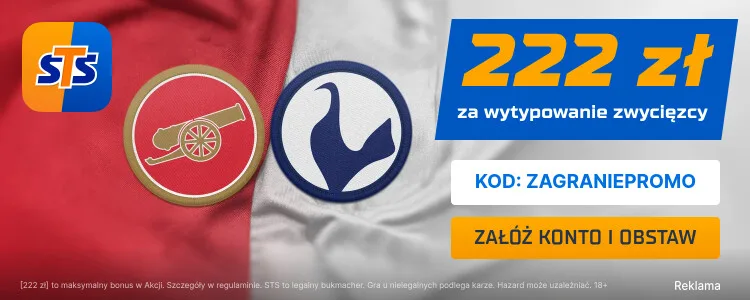 Promocja STS na mecz Arsenal - Tottenham