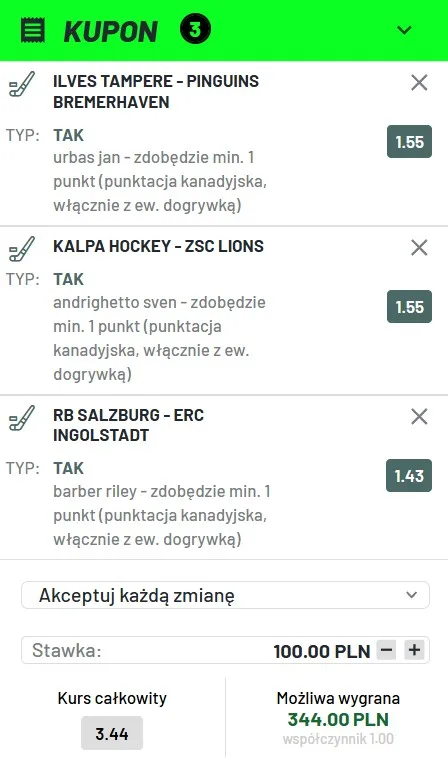 Kanadyjka 19.11. TOTALBET