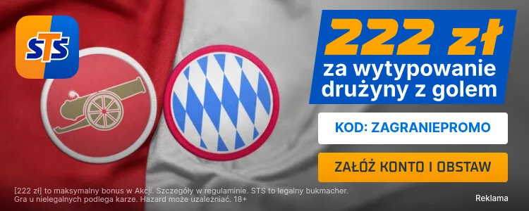 Promocja STS na mecz Arsenal - Bayern Monachium