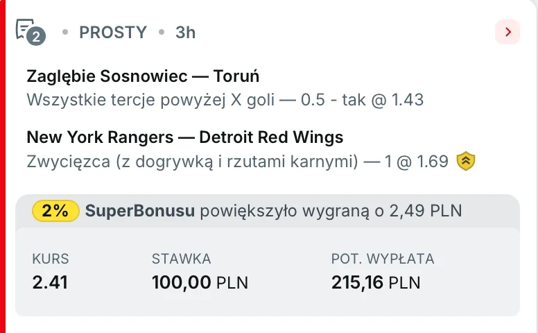 kupon nhl thl superbet