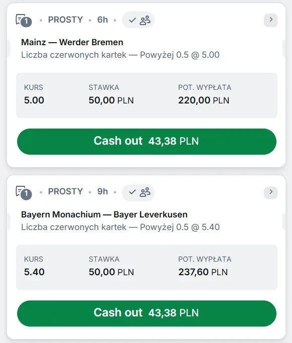 Kupony czerwone kartki 01.11.