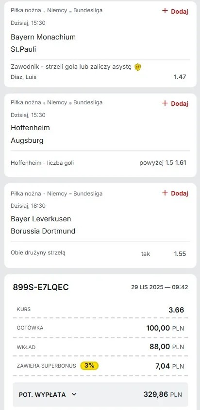 Kupon Bundesliga Superbet