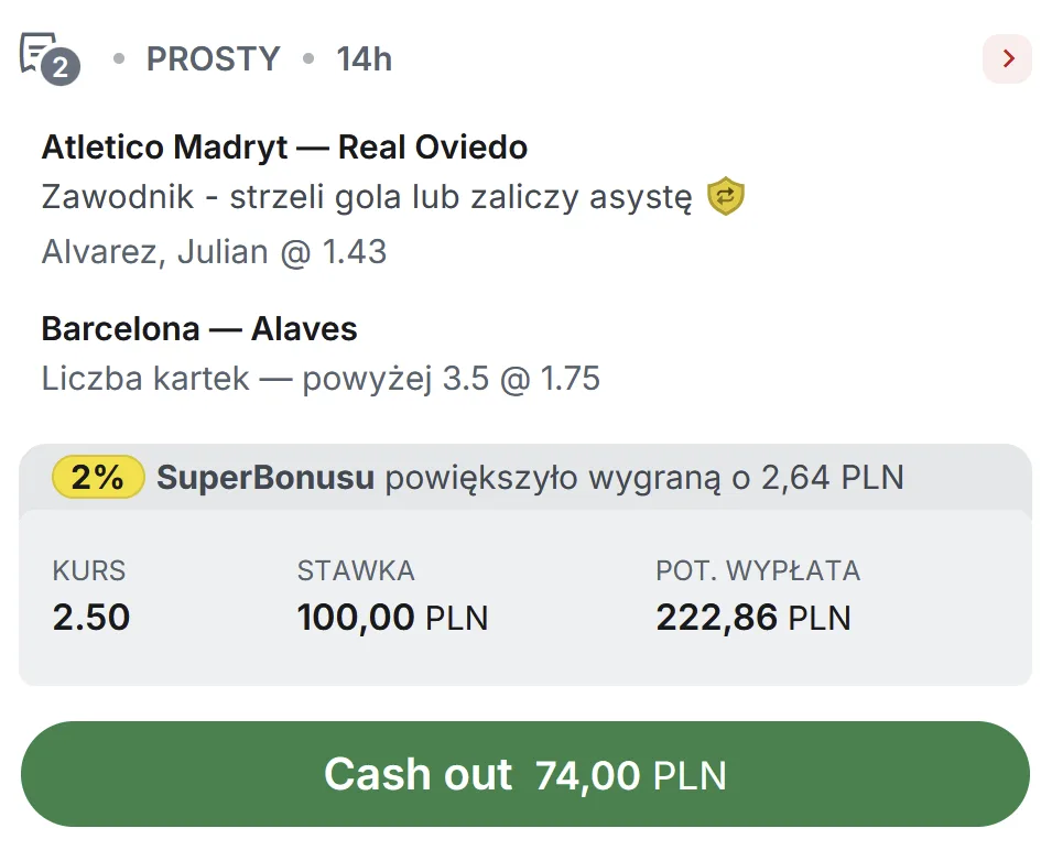 propozycja kuponu Superbet