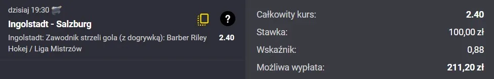 Kupon Fortuna hokej 12.11.