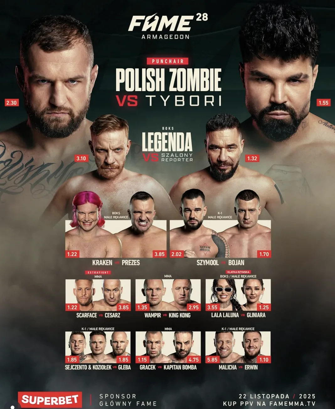 Fame MMA 28 karta walk