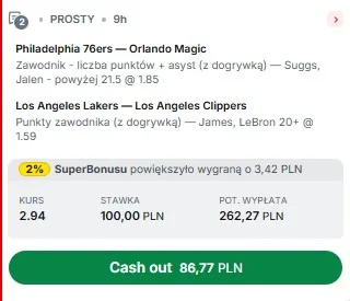 Kupon NBA w Superbet w dniu 25.11.2025