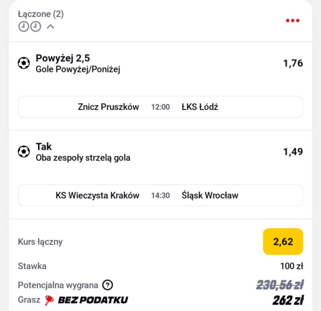 Kupon double 1. Liga, 30.11.2025