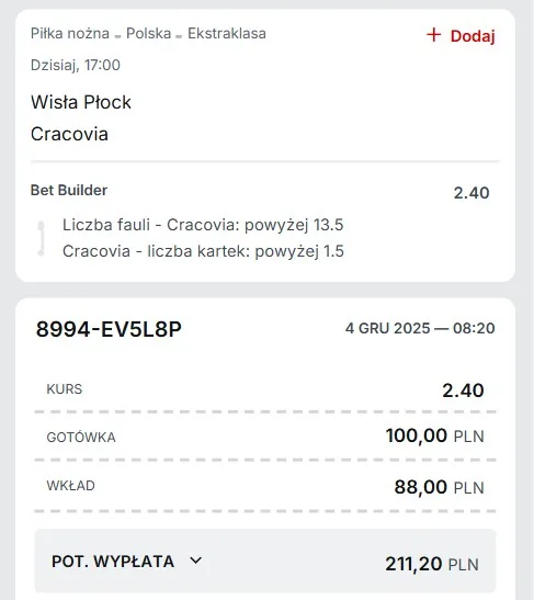 Ekstraklasa Superbet 04.12.