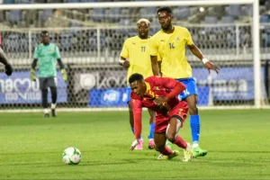 Gracze Gabonu podczas meczu