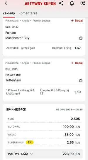 Kupon Superbet Zagranie