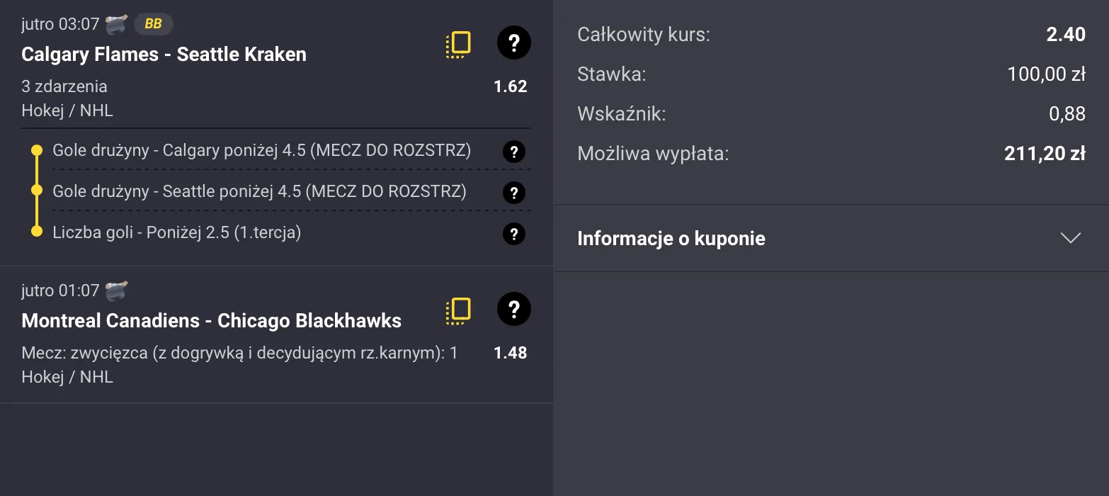 kupon fortuna nhl