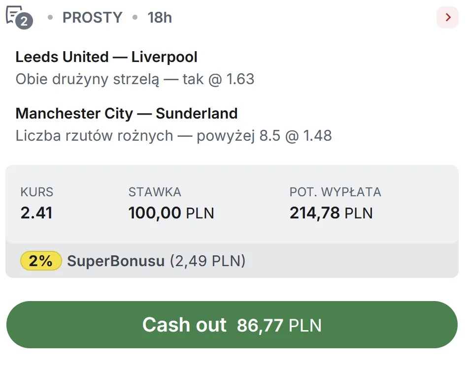 propozycyja kuponu Superbet