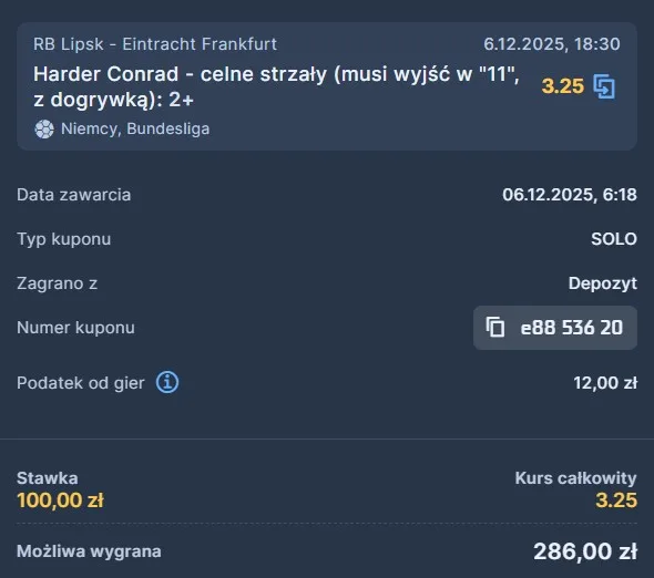 Kupon STS Harder 06.12.