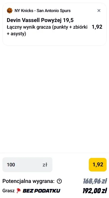 Kupon NBA na finał Emirates NBA Cup w Betclic