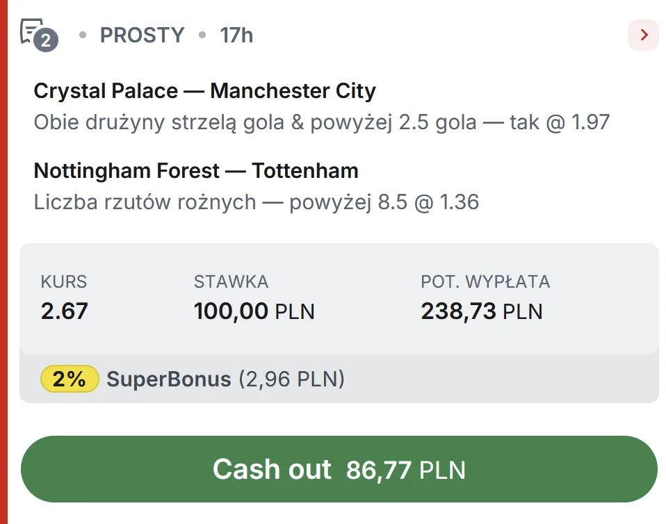 propozycja kuponu Superbet