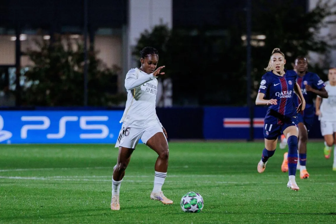 Linda-Caicedo-w-pojedynku-Realu-z-PSG-w-Lidze-Mistrzow-Kobiet-2025-foto-Alamy